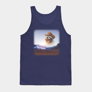 cowboy raccoon word art Tank Top